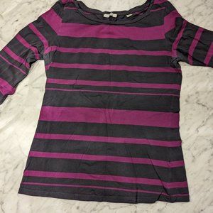 Mexx women grey and purple 3/4 sleeve shirt